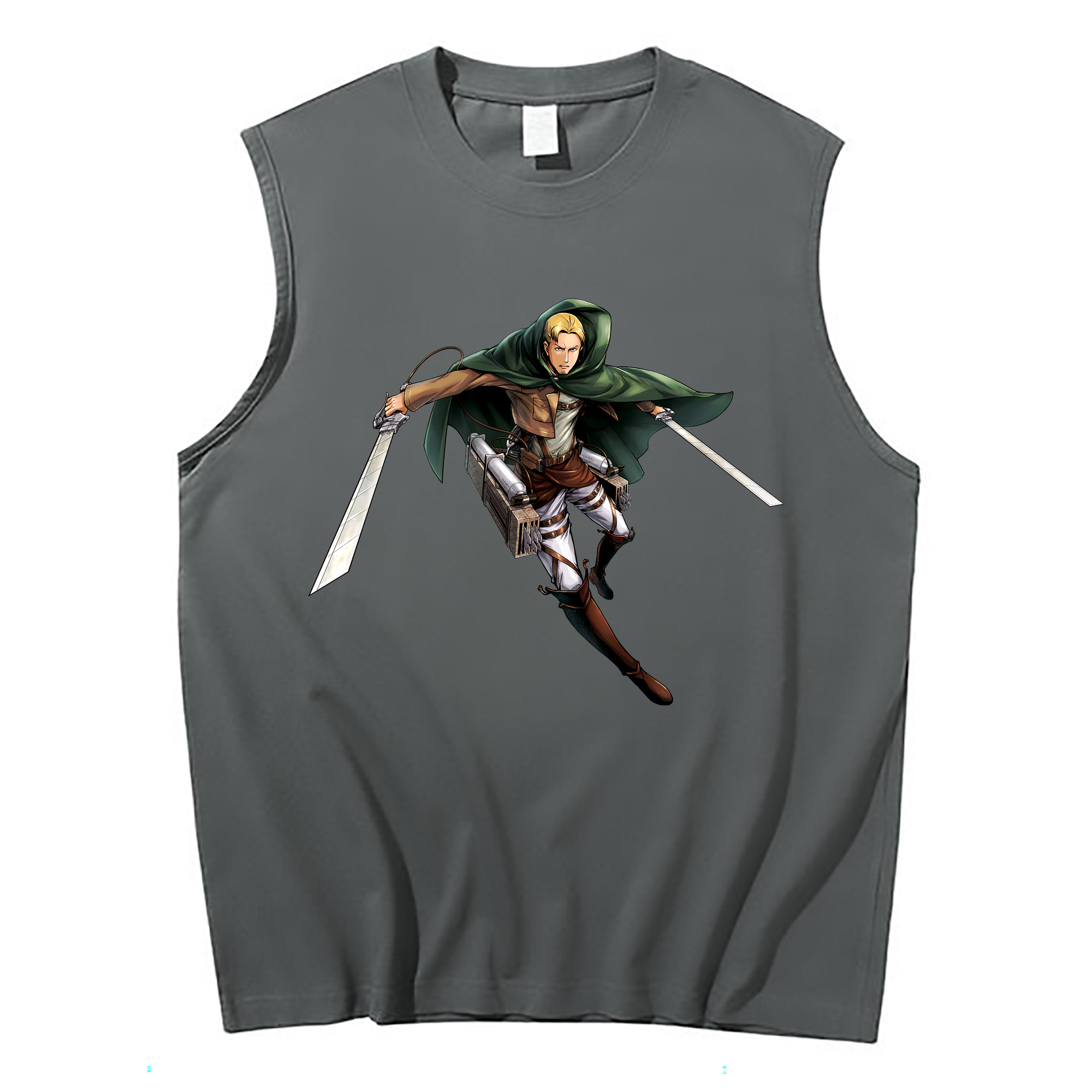 （画像用） 進撃の巨人 Attack on Titan コットン100％タンクトップ（フロントプリント）